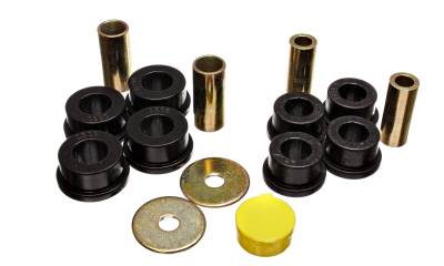 Energy Suspension - Energy Suspension 8.3113G Control Arm Bushing Set Front Polyurethane Black