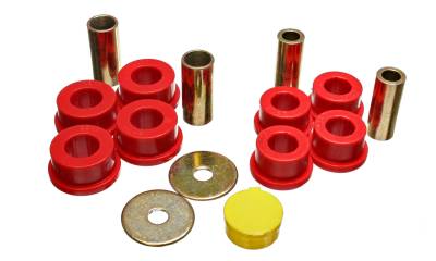 Energy Suspension - Energy Suspension 8.3113R Front Control Arm Bushing Set Polyurethane Red
