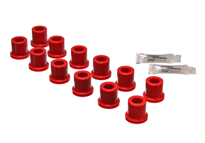 Energy Suspension - Energy Suspension 8.2101R Leaf Spring Bushing Set Polyurethane Red