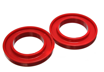 Energy Suspension - Energy Suspension 9.6107R Coil Spring Isolator Set Rear Polyurethane Red