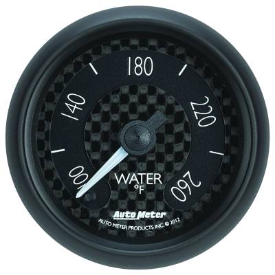 AutoMeter - AutoMeter 8055 GT Series Water Temperature Gauge 100-260F 2-1/16" Stepper Motor
