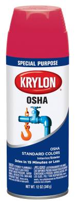 Krylon - Krylon 2116 OSHA Standard Spray Color Paints 12oz Safety Red