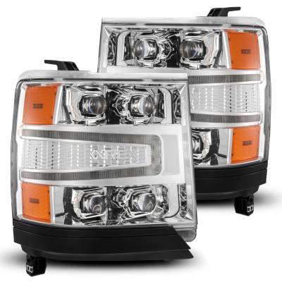 AlphaRex - AlphaRex 880238 Chrome LED Projector Headlights for 16-18 Chevy Silverado 1500