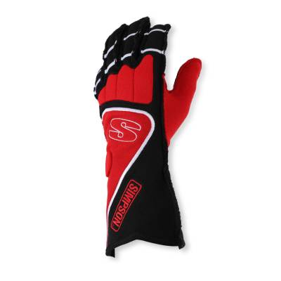 Simpson Safety - Simpson Safety DGMR DNA Racing Gloves Medium Black/Red