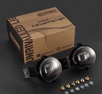AlphaRex - AlphaRex 210005 DoubleTap Dual Color LED Projector Fog Lights for Ram/Durango
