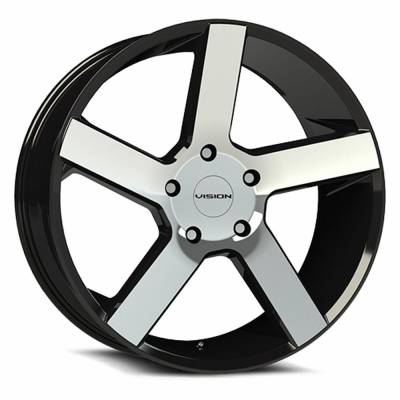 Vision Wheel - Vision Wheel 472V Switchback 20x9 5x115 15mm Black/Machined 472V2990GBMF15