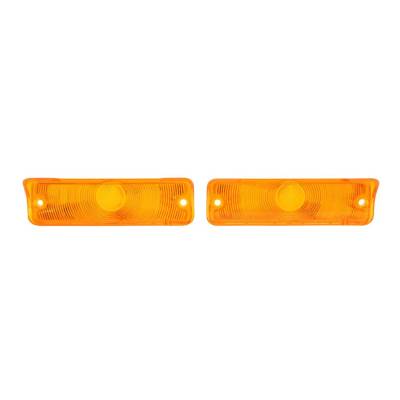 Trim Parts - Trim Parts A3045 1965 Chevy II & Nova Parking Light Lens Amber PAIR