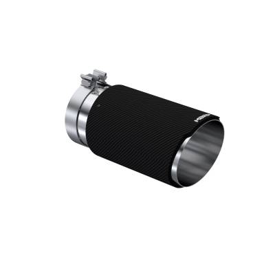 MBRP Exhaust - MBRP Exhaust T5075CF Caron Fiber 5" In Single Wall Rolled Angle Cut 6" Out Tip