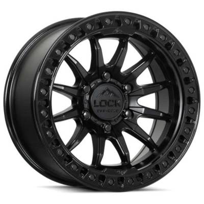 Lock Off-Road - Lock Off-Road LC13 Trail 17x9 6x5.5 12mm Matte Black/Black TRAIL-7969GB12N