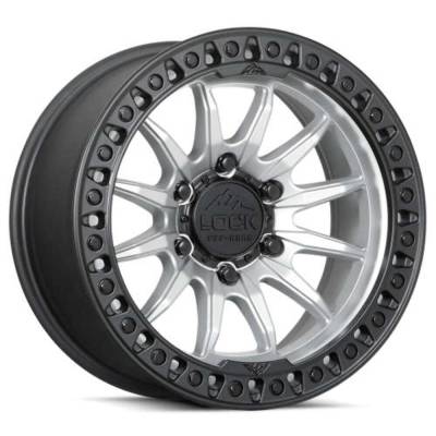 Lock Off-Road - Lock Off-Road TRAIL-78569MSMBR25 LC13 Trail 17x8.5 6x5.5 25mm Silver/Black