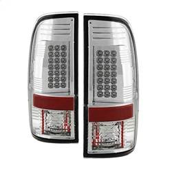 Spyder Auto - Spyder Auto LED 5003904 Taillights Chrome/Clear for 08-16 Ford Super Duty