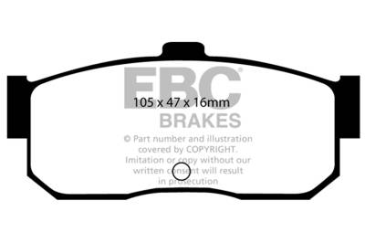 EBC Brakes - EBC Brakes DP4889R Yellowstuff Street & Track Brake Pads