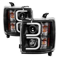 Spyder Auto - Spyder 5081032 Light Bar Headlights Black/Clear for 15-16 Silverado 2500HD/3500