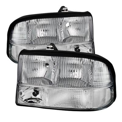 xTune Auto - xTune Auto 9025488 Chrome/Clear Crystal Headlights