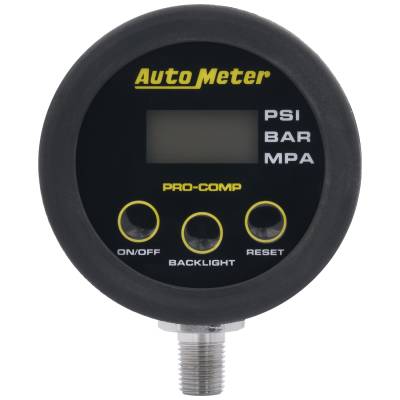 AutoMeter - AutoMeter 2167 Gauge Head Tire Press 50PSI 3.45 Bar Race Digital Backlit w/Mem