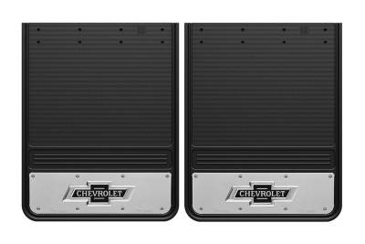 Gatorback - Gatorback 19"x24" Rear Dually Black Mud Flaps Chevrolet Logo GB1924C