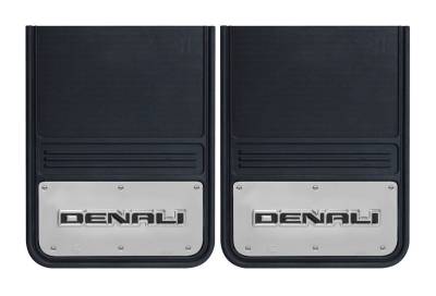 Gatorback - Gatorback GB1418D 14"x18" Universal Black Mud Flaps Denali Logo