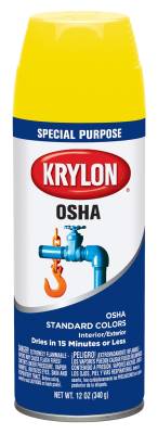 Krylon - Krylon 1813 OSHA Color Paints Safety Yellow 12oz Aerosol