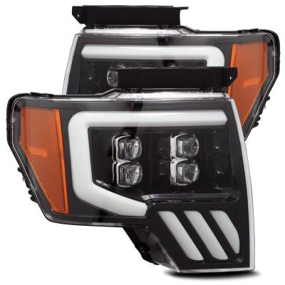 AlphaRex - AlphaRex 880190 Jet Black LED Projector Headlights for 09-14 Ford F150