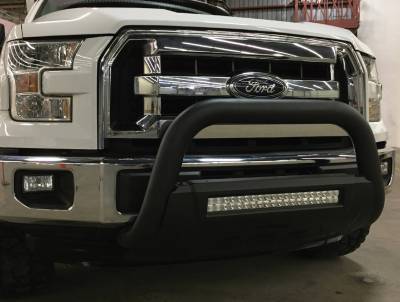 TrailFX - TrailFX B1611B Black Steel Bull Bar 3.5" w/Skid Plate No Light Bar
