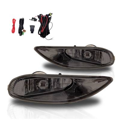 Winjet - Winjet CFWJ-0047-S Smoked Fog Lights w/Wiring for Toyota Camry Corolla & Solara