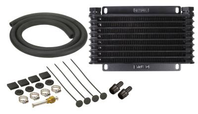 Derale - Derale 13612 9 Row Series 9000 Plate & Fin Transmission Cooler Kit 1/2" NPT