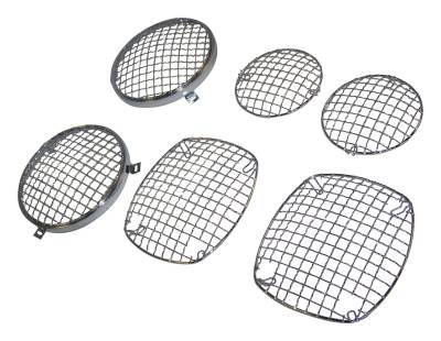 RT Offroad - RT Offroad RT26027 6-Pc Chrome Finished Stone Guard for 76-86 CJ5/CJ7/Scrambler