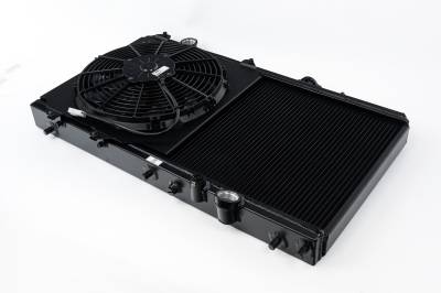 CSF Cooling - Racing & High Performance Division - CSF Cooling 2850KB K-Swap Black Aluminum Radiator for 92-00 Civic/94-01 Integra