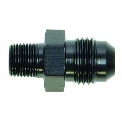 SpeedFx - SpeedFX 560496BK Adapter Fitting Straight -4AN x 1/4 NPTF Black Anodized EACH