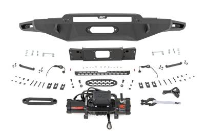 Rough Country Suspension Systems - Rough Country 72006 Hybrid Front Winch Bumper w/LED for 22-26 Toyota Tundra