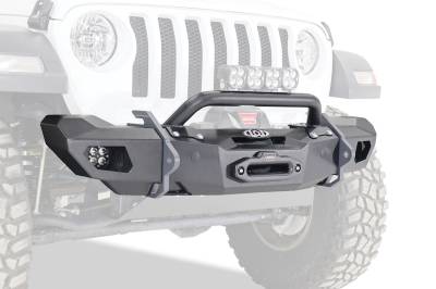LoD Offroad - LoD Offroad JFB1885 Black Ops Shorty Winch Front Bumper for 07-26 Jeep JK/JL/JT