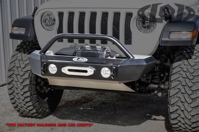 LoD Offroad - LoD Offroad JFB1833 Signature Shorty Front Bumper w/Bull Bar for 18+ Jeep JL/JT
