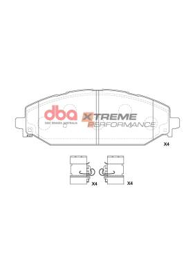Disc Brakes Australia - Disc Brakes Australia DB15195XP DBA Xtreme Performance Front Brake Pads