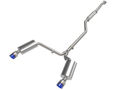 aFe Power - aFe 49-36629-L 2.5-2.25" SS Exhaust w/Blue Flame Tip for 09-14 Acura TSX 2.4L