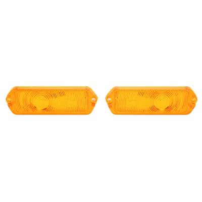 Trim Parts - Trim Parts A2438 1963 Full-Size Chevrolet Amber Parking Light Lens PAIR
