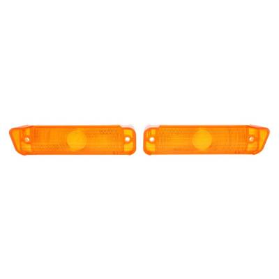 Trim Parts - Trim Parts A2442 1967 Full-Size Chevrolet Amber Parking Light Lens PAIR
