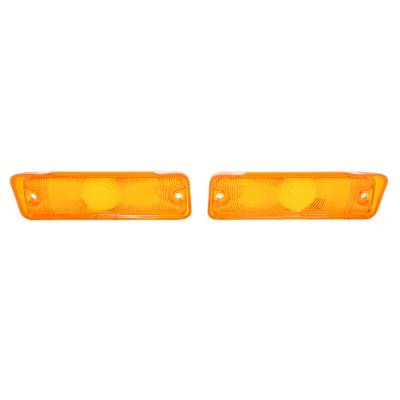 Trim Parts - Trim Parts A4249 1966 Chevelle Amber Parking Light Lens PAIR