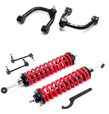 Freedom Off-Road - Freedom FO-T901F+FO-T702FU 2.5-5" Coilovers & FR Upper Arm for GX460/470 4Runner