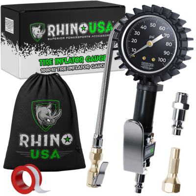 Rhino USA - Rhino USA RGAUGE-0100 100 PSI Analog Tire Inflator Gauge