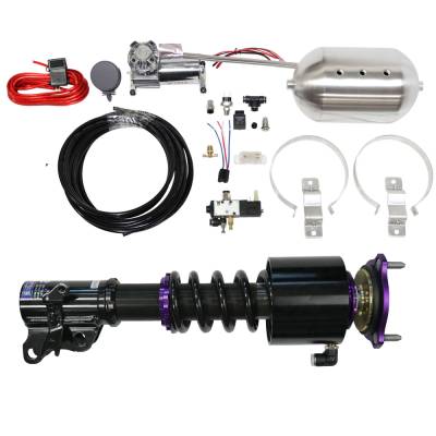 D2 Racing - D2 Racing D-ME-11-VACF-12+D2-ACK02 RS Coilover w/FR Aircup Gold for 03-09 Benz E