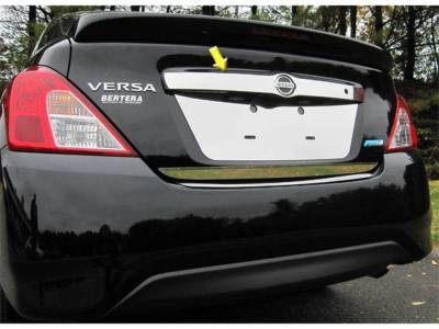 Quality Automotive Accessories - QAA LB12530 1Pc Stainless Steel Rear License Trim for 2012-2019 Nissan Versa