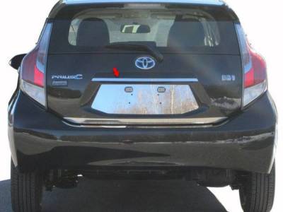 Quality Automotive Accessories - QAA LB12705 1Pc Stainless Steel Rear License Trim for 2012-2019 Toyota Prius C