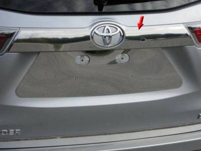 Quality Automotive Accessories - QAA LB14110 1Pc Stainless Rear License Trim for 2014-2019 Toyota Highlander
