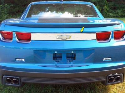 Quality Automotive Accessories - QAA LB50100 1Pc Stainless Rear License Trim for 2010-2013 Chevrolet Camaro