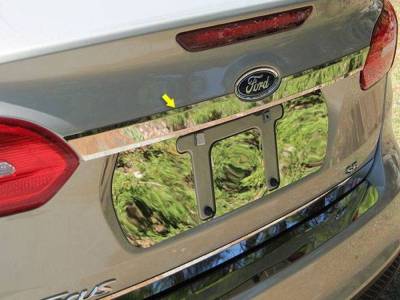 Quality Automotive Accessories - QAA LB55345 1Pc Stainless Steel Rear License Trim for 2015-2018 Ford Focus