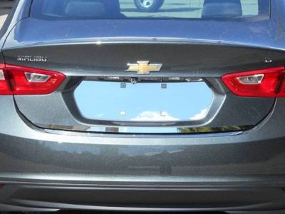 Quality Automotive Accessories - QAA LP56105 1Pc Stainless License Plate Bezel for 2016-2025 Chevrolet Malibu