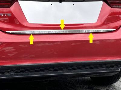 Quality Automotive Accessories - QAA RD19810 1Pc Stainless Steel Rear Deck Accent for 19-24 Kia Forte