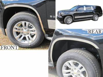 Quality Automotive Accessories - QAA WQ55150 4Pc Stainless Steel Wheel Well Trim for 15-22 Chevy Colorado