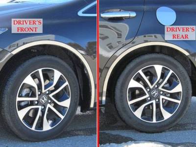 Quality Automotive Accessories - QAA WQ10135 4Pc Stainless Steel Wheel Well Trim for 2010-2015 Toyota Prius
