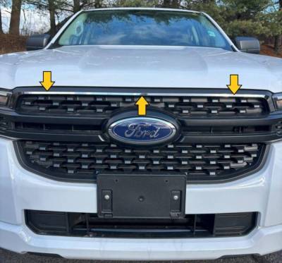 Quality Automotive Accessories - QAA SG62310 7Pc Stainless Steel Grille Accent for 2022-2024 Ford Maverick